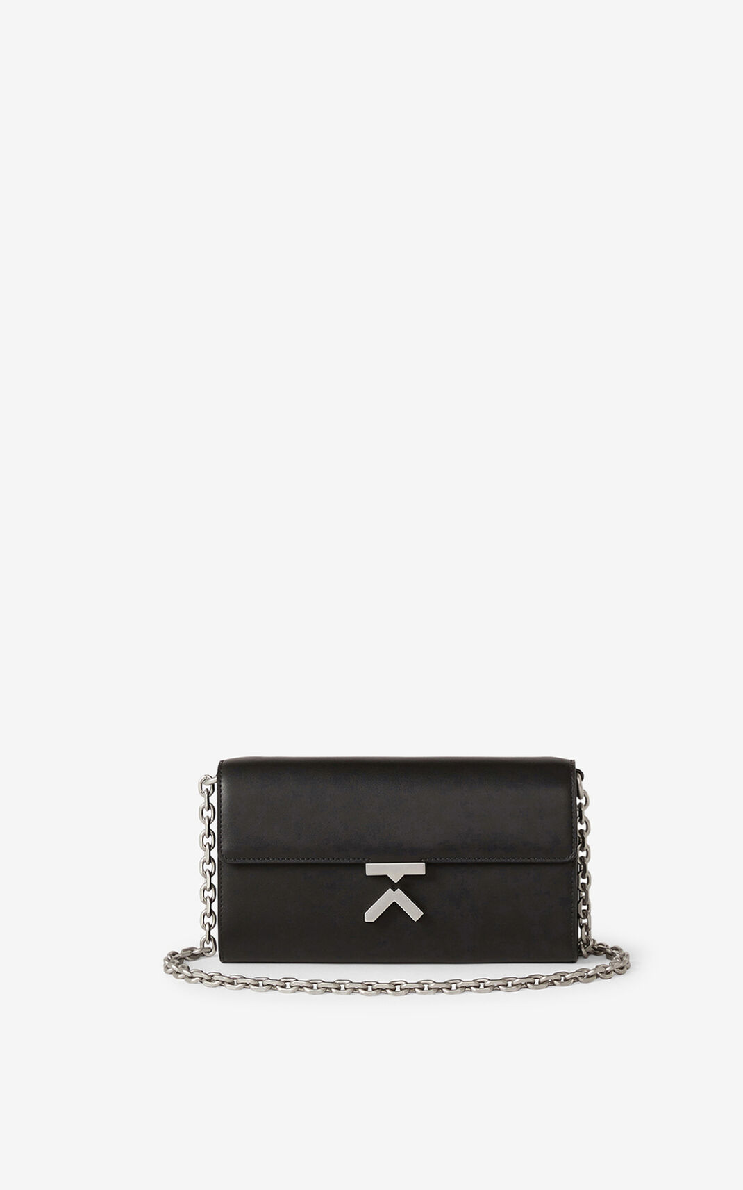 Kenzo K Cuero chain Monedero Mujer Negras | 2504671-MR